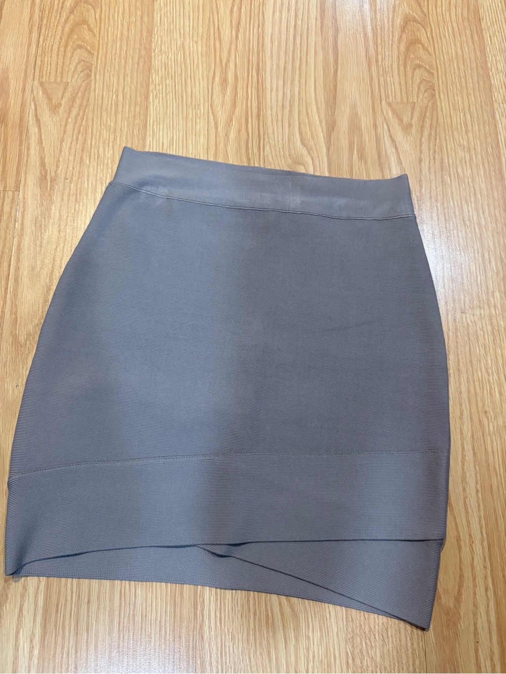 BCBGMaxAzria Gray Knit Mini Skirt